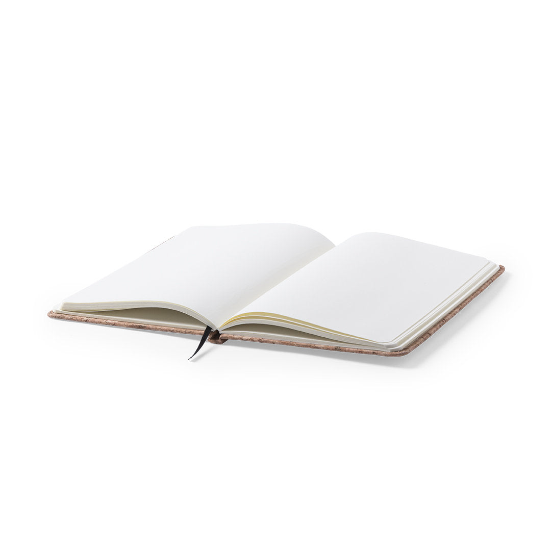 Bloc de notas de corcho abierto