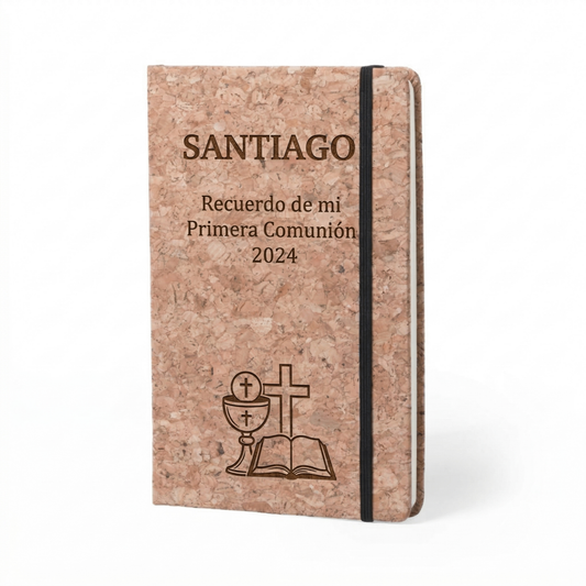 Bloc de notas de corcho personalizado para comunión