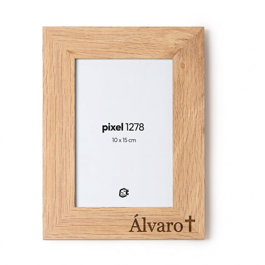 Marco de fotos personalizado para comunión de Álvaro - grabado láser