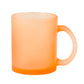 Taza cristal esmerilado naranja