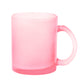 Taza cristal esmerilado rosa