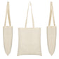 Bolsa tote bag de algodón natural Hill - vistas frontal y lateral