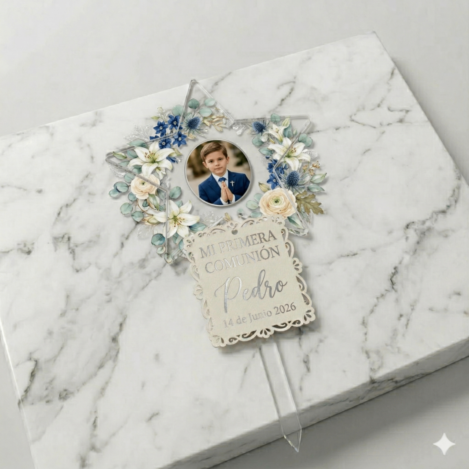 Topper para tarta de comunión - niño