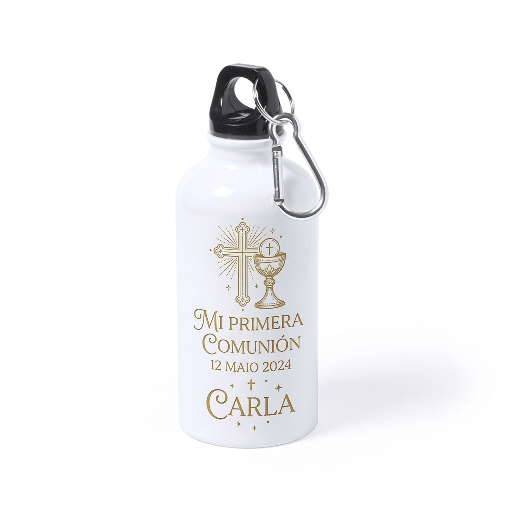 Bidón personalizado para comunión Greims con diseño de Primera Comunión
