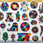 Stickers para eventos pegatinas de vinilo brillo ecosolvente 1 m2