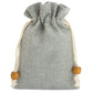 Bolsa de yute gris