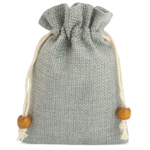 Bolsa de yute gris