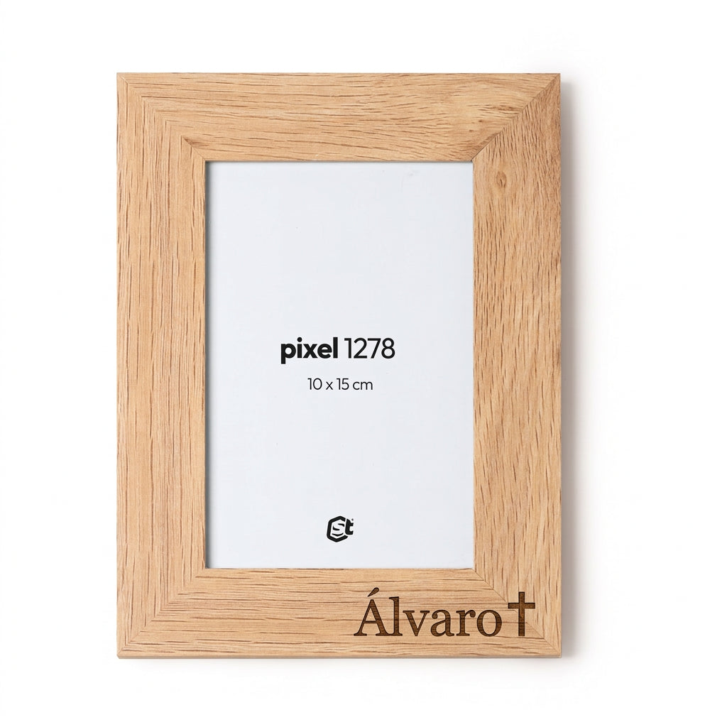 Marco de fotos personalizado para comunión de Álvaro - grabado láser