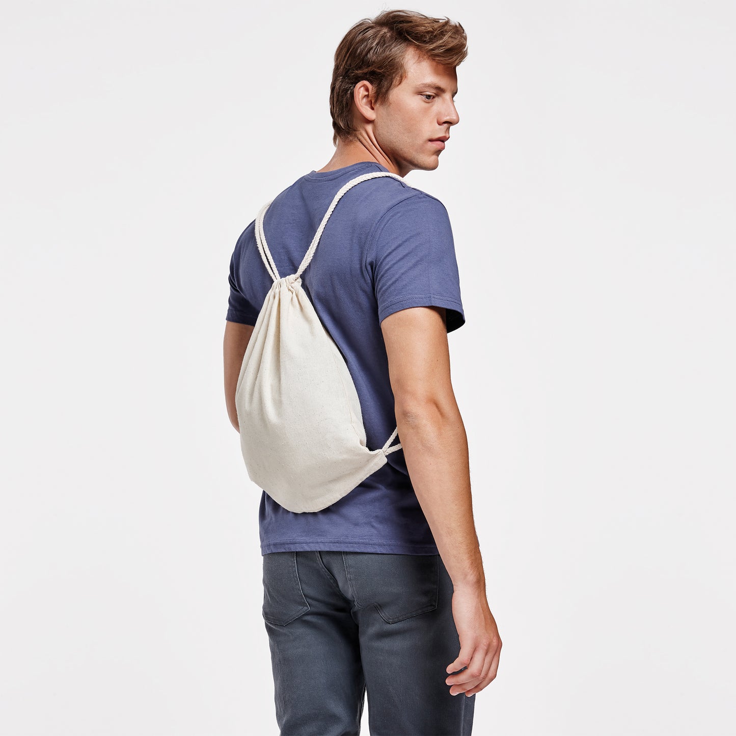 Mochila de tela detalle uso