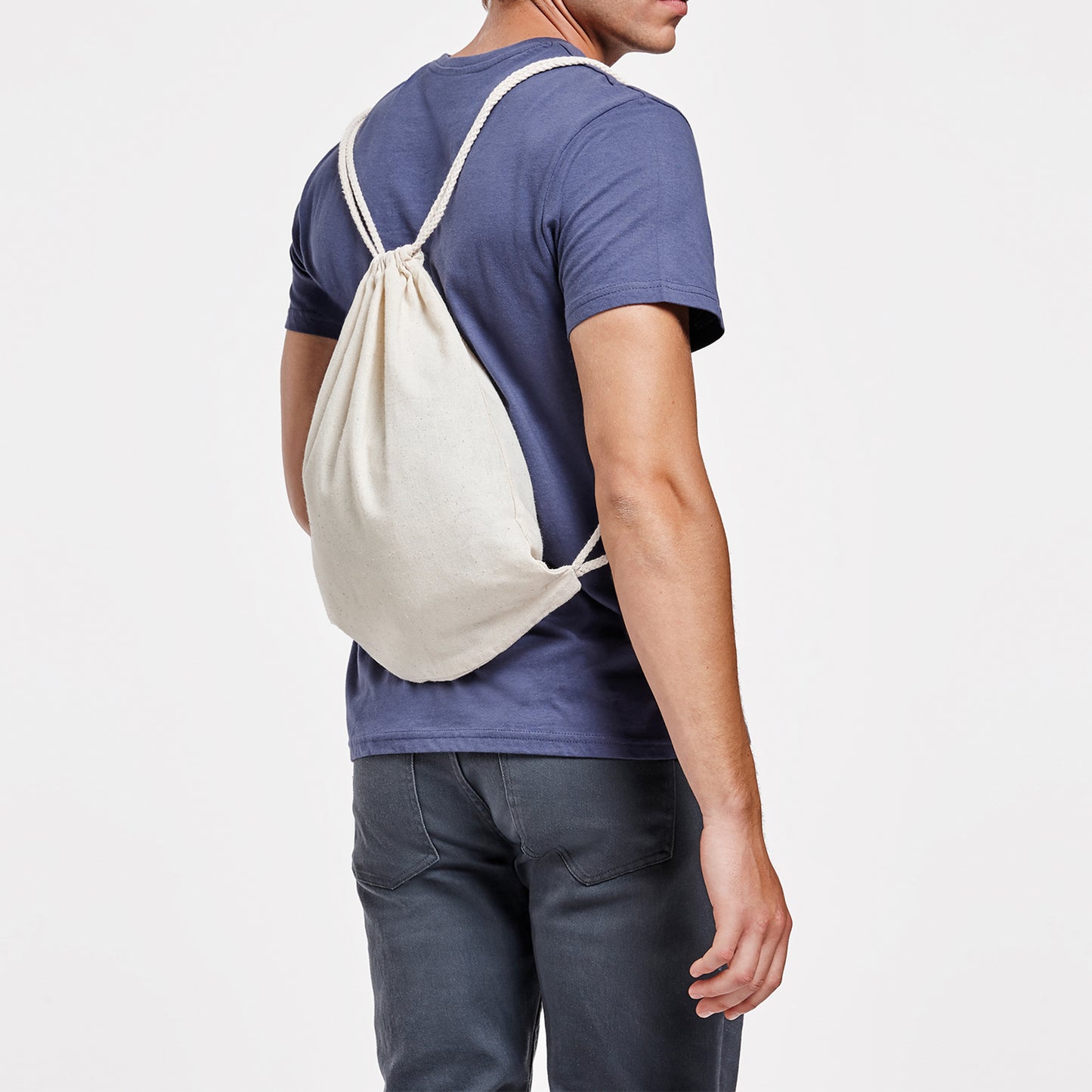 Mochila de tela detalle espalda