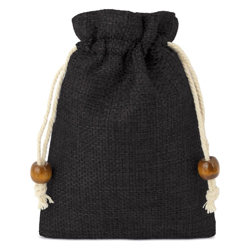 Bolsa de yute negra