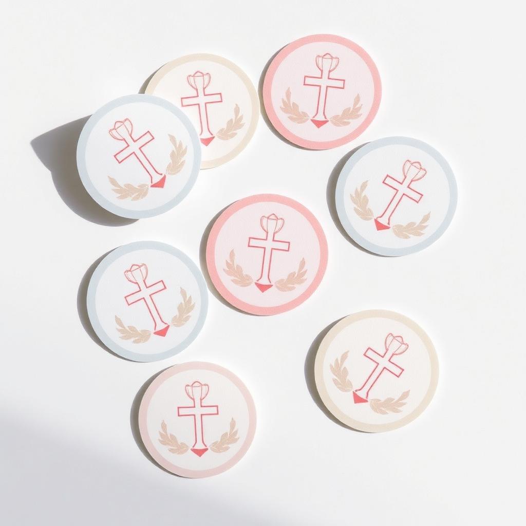 Pegatinas adhesivas personalizadas para comunión