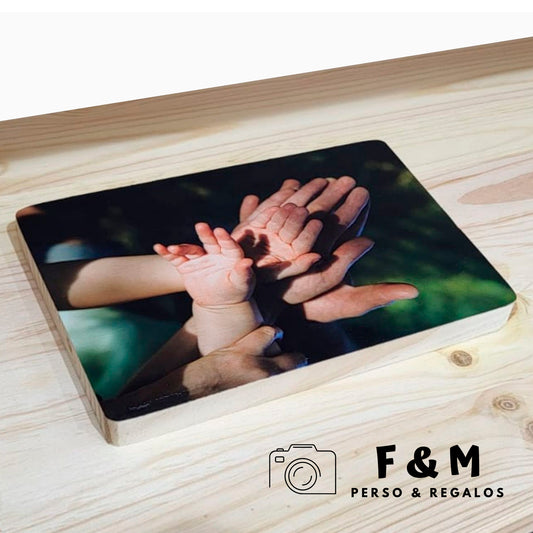 Taco madera foto personalizado