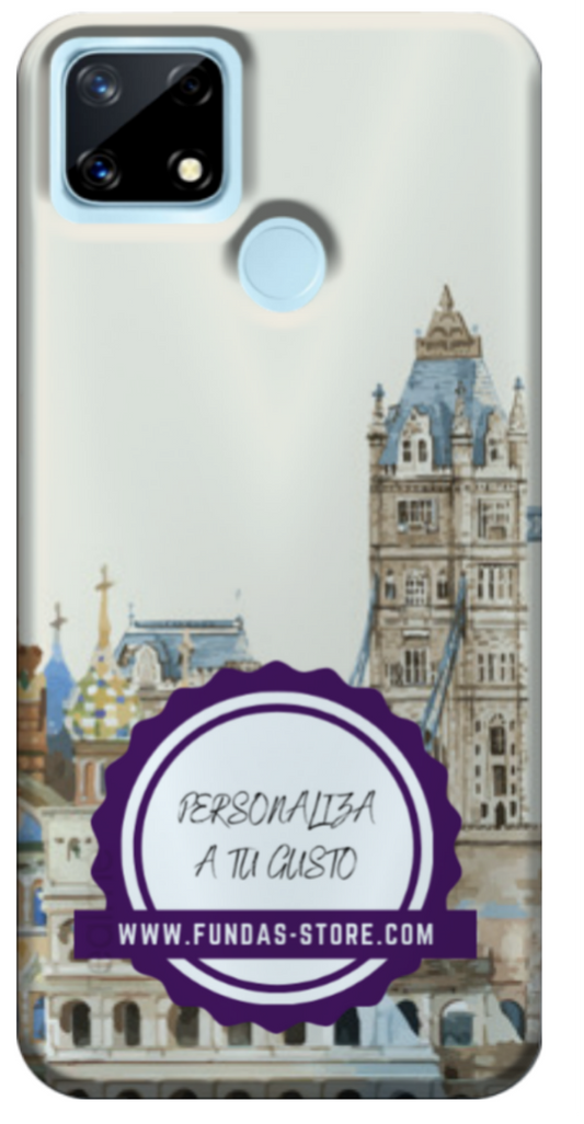 Funda para OPPO REALME 7i personalizada movil GEL TPU con foto 3D digital UVLED